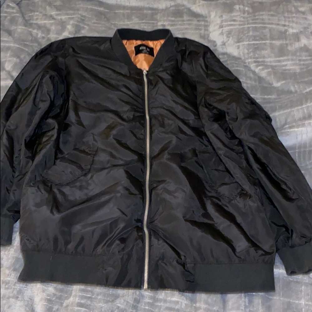 Black bomber jacket